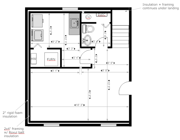 Basement bathroom design layout